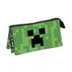 Picture of MINECRAFT CREEPER 3 COMPARTMENT PENCIL CASE
